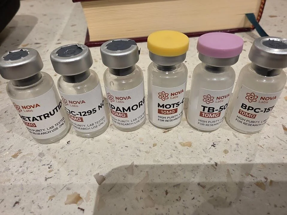 NOVA Labs product vials in different colors